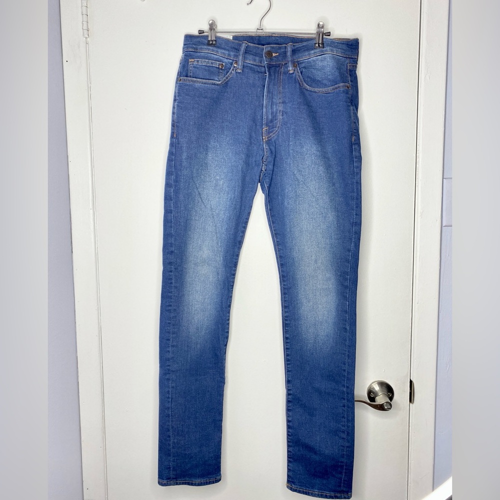 H&M Blue Denim Mid-Rise Skinny Jeans